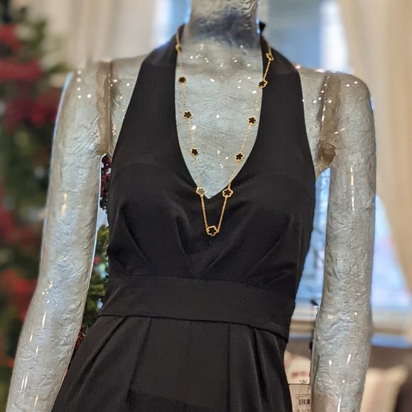 LAUNDRY BY SHELLI HALTER BLACK JUMPSUIT SIZE 0 NWT 💖 - Picture 2 of 7